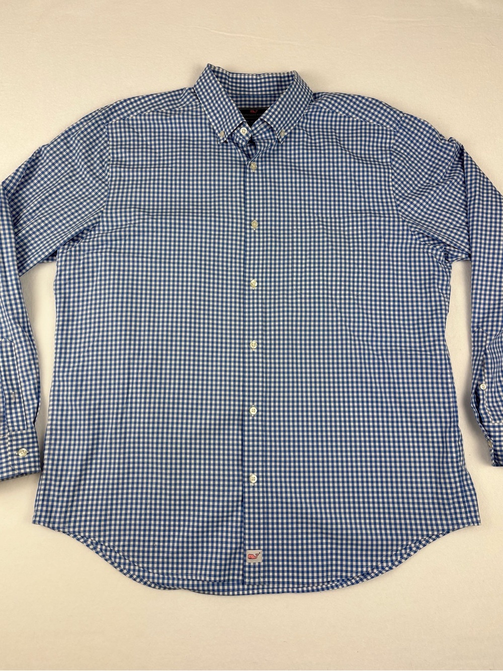 Vineyard Vines Classic Murray Men’s Xl Blue Gingham button down shirt preppy